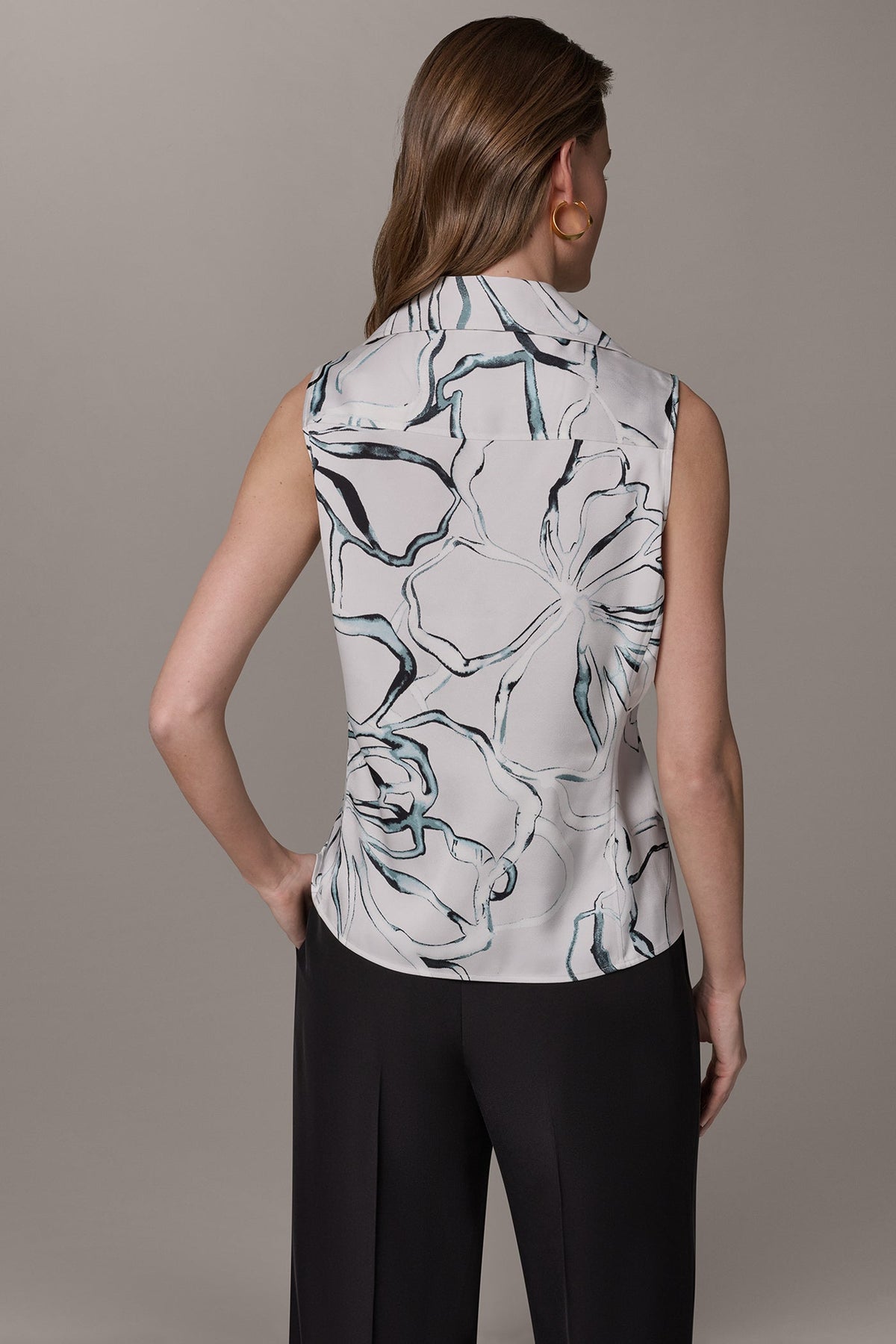 Donna Karan PRINTED BLOUSE