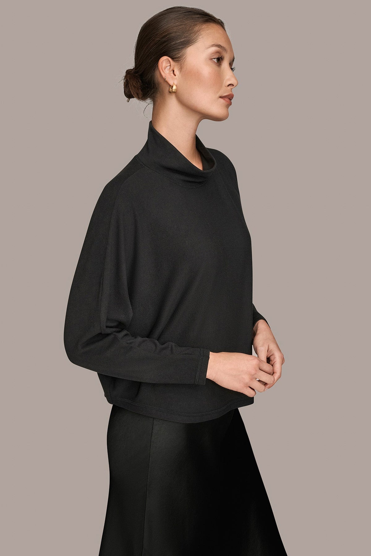 Donna Karan MOCK-NECK TOP