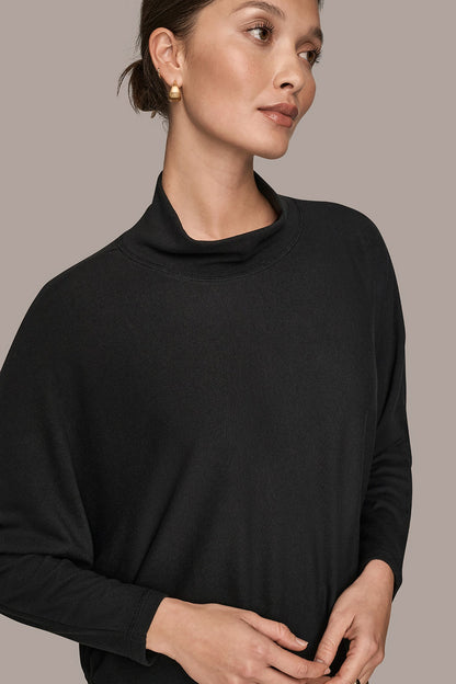 Donna Karan MOCK-NECK TOP