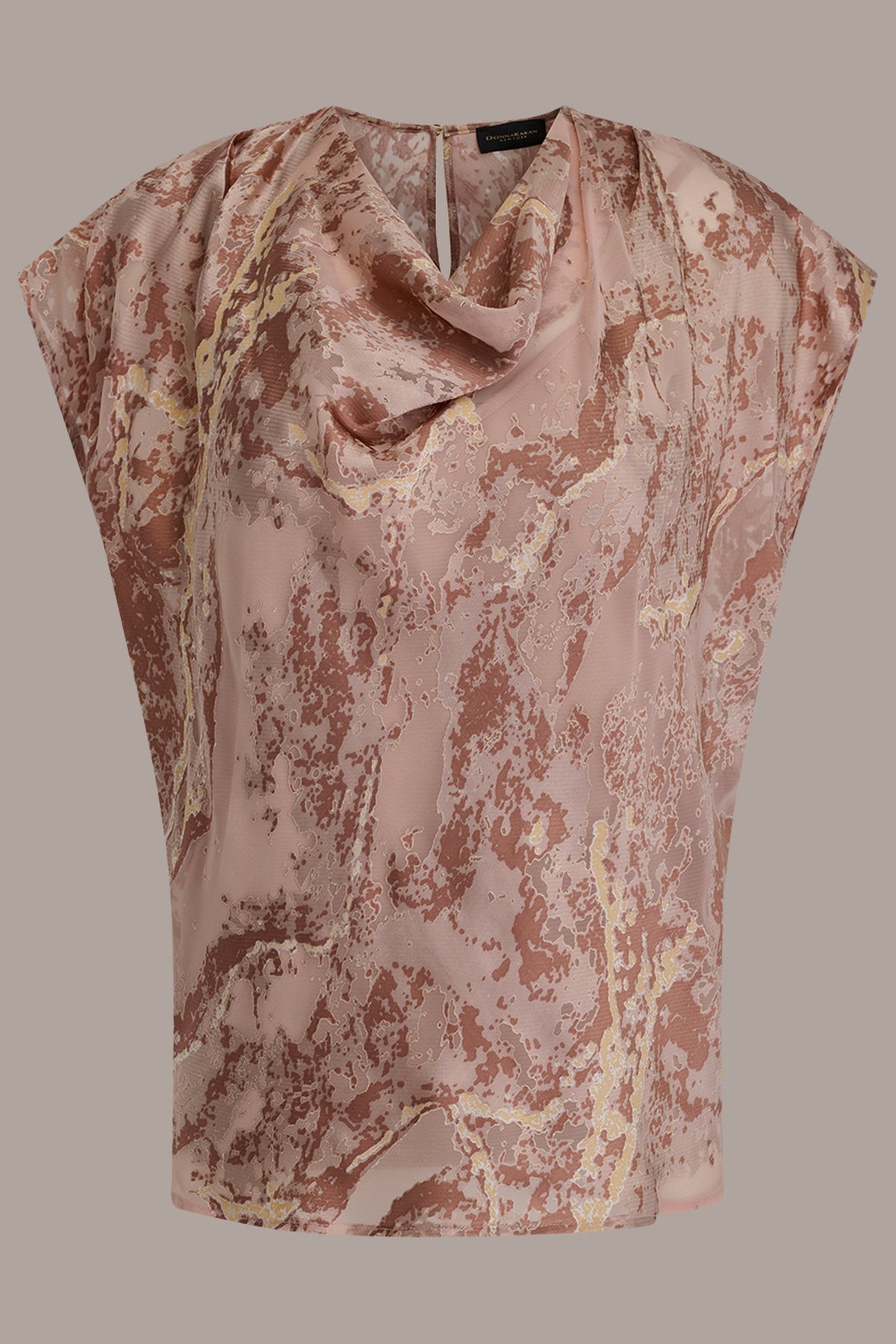 Donna Karan METALLIC BURNOUT BLOUSE