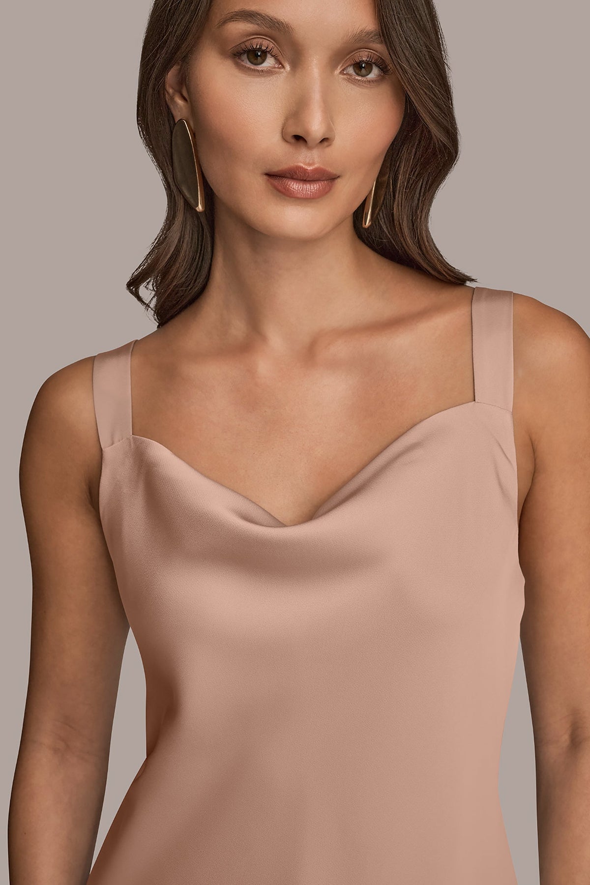 Donna Karan SATIN COWL-NECK CAMISOLE