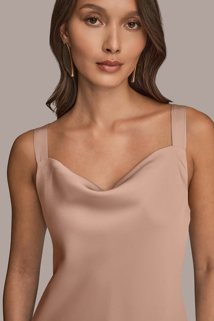 Donna Karan SATIN COWL-NECK CAMISOLE