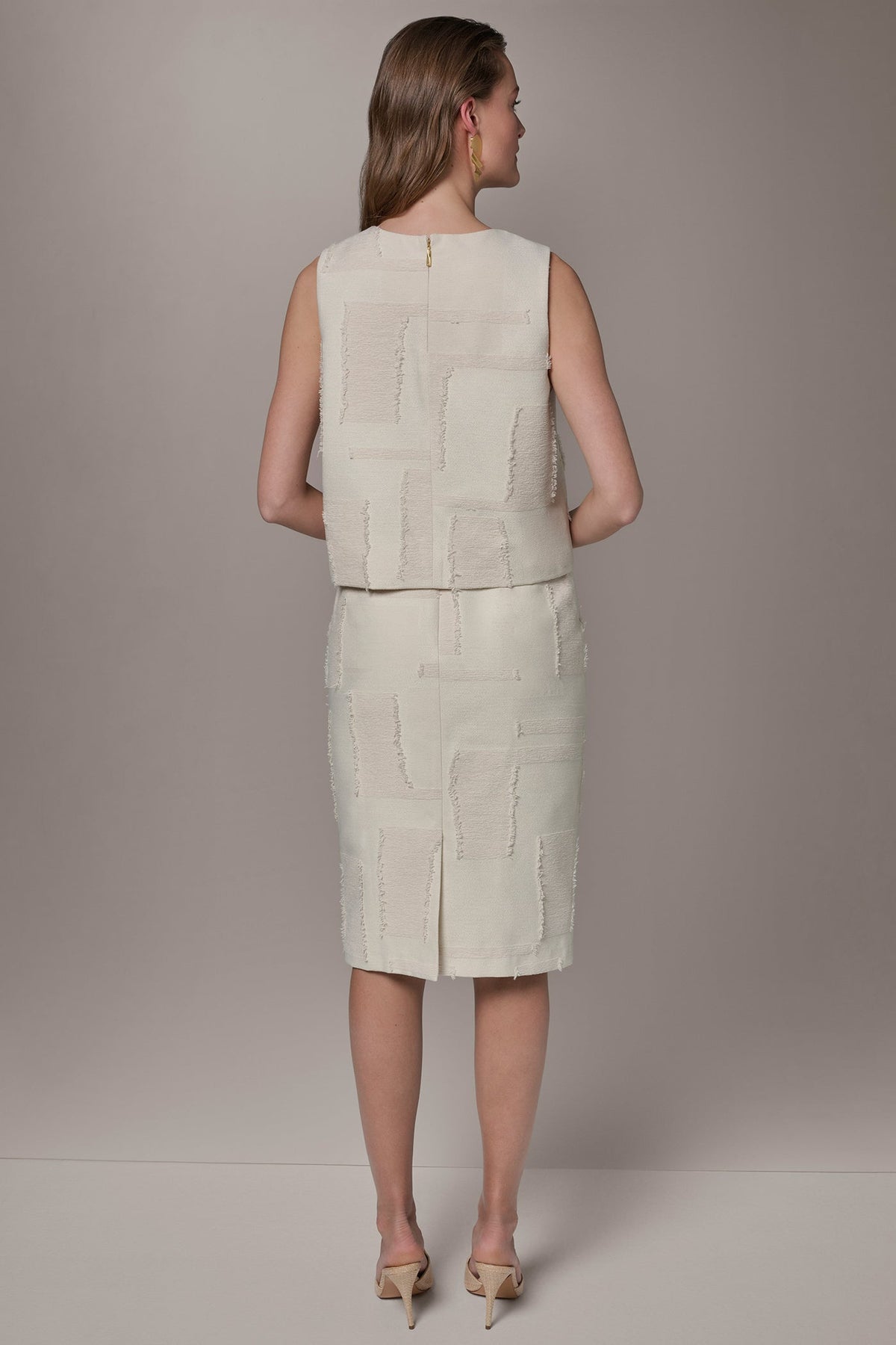 Donna Karan JACQUARD CROPPED BLOUSE
