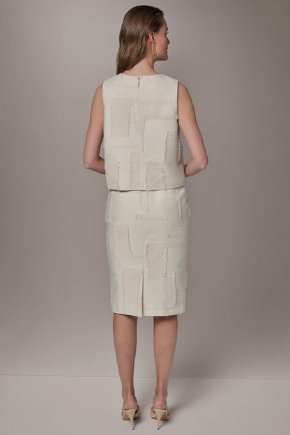 Donna Karan JACQUARD CROPPED BLOUSE