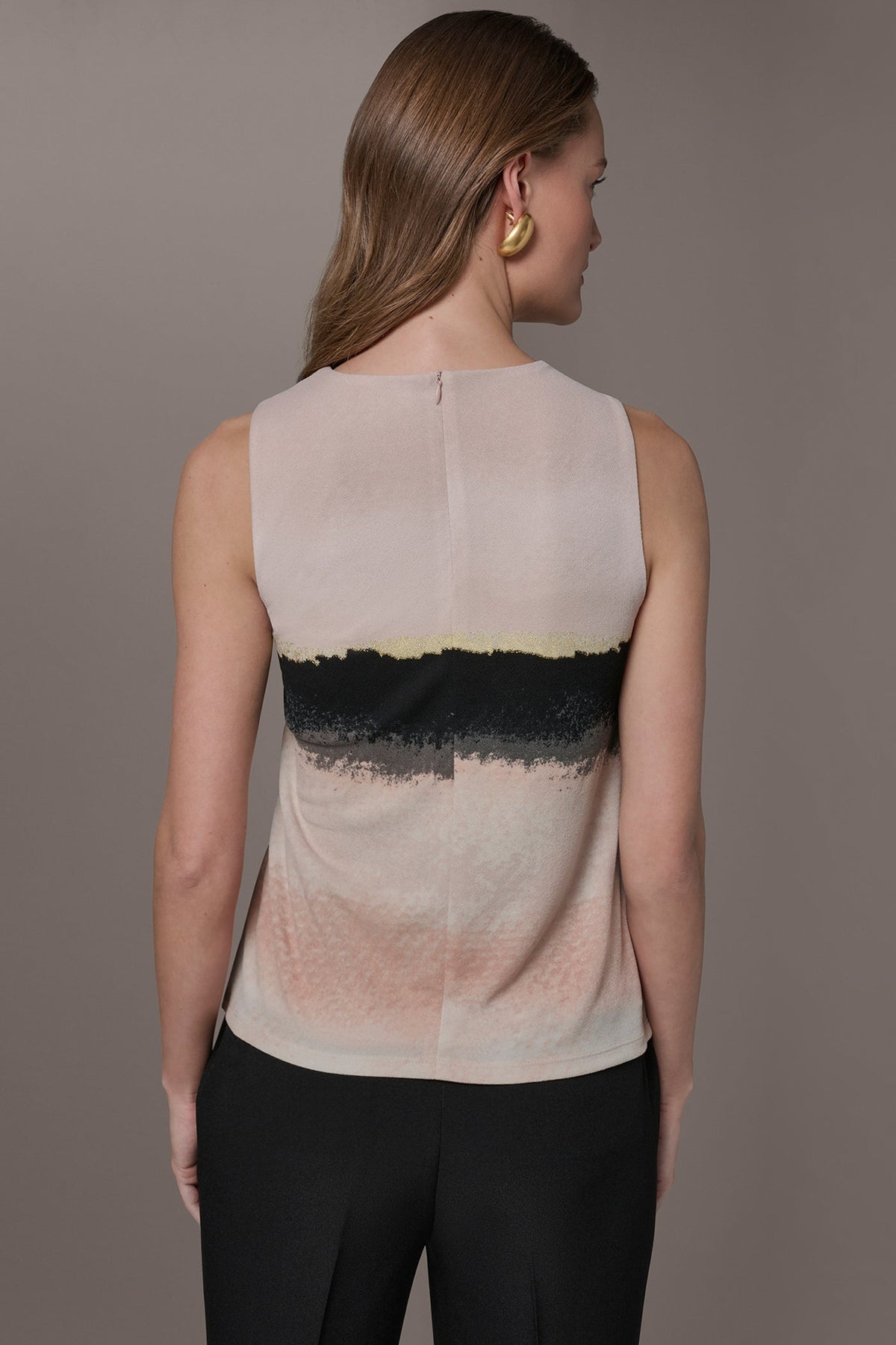 Donna Karan PRINTED HALTER TOP