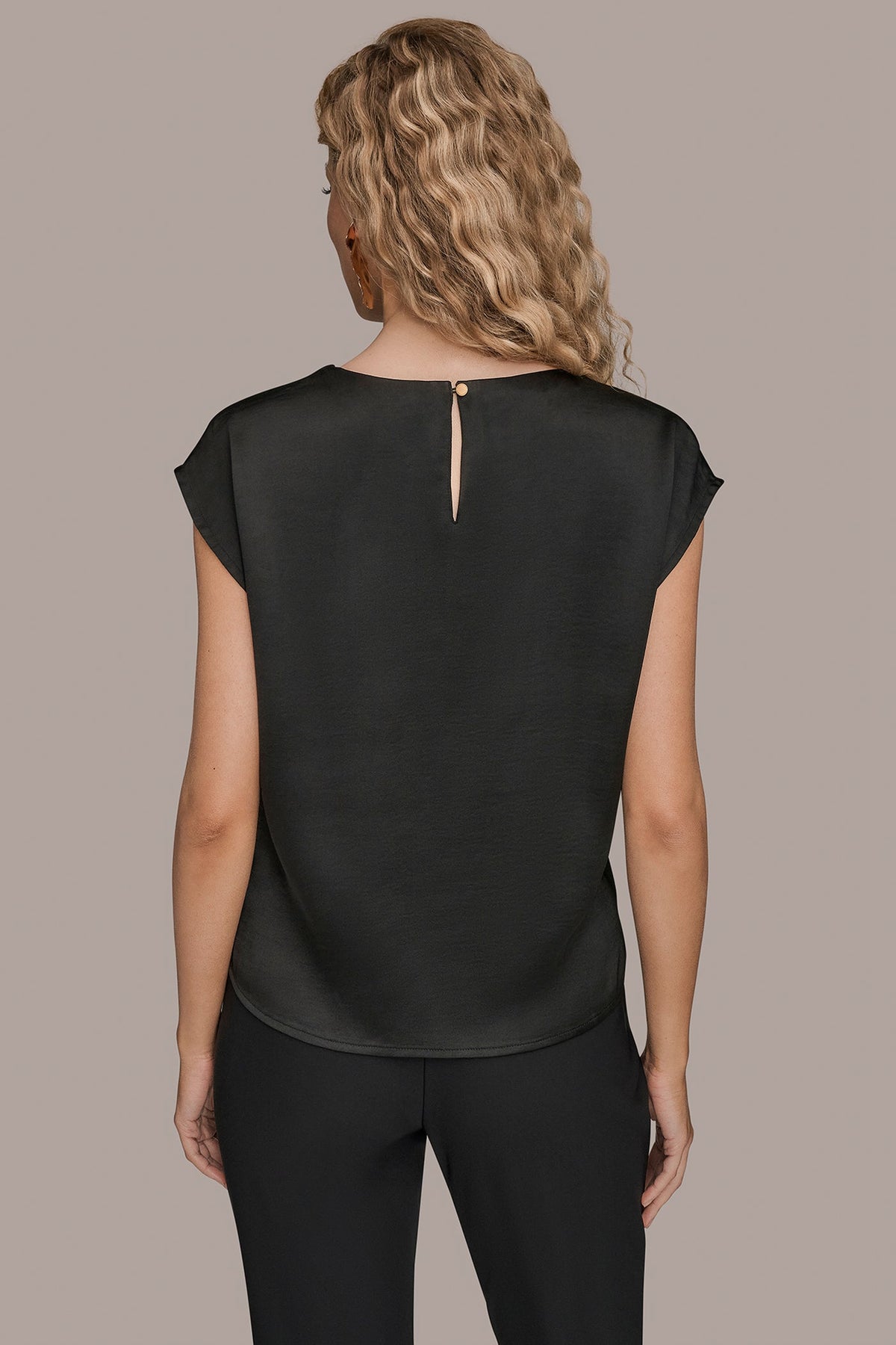 Donna Karan FLORAL-EMBROIDERED BLOUSE