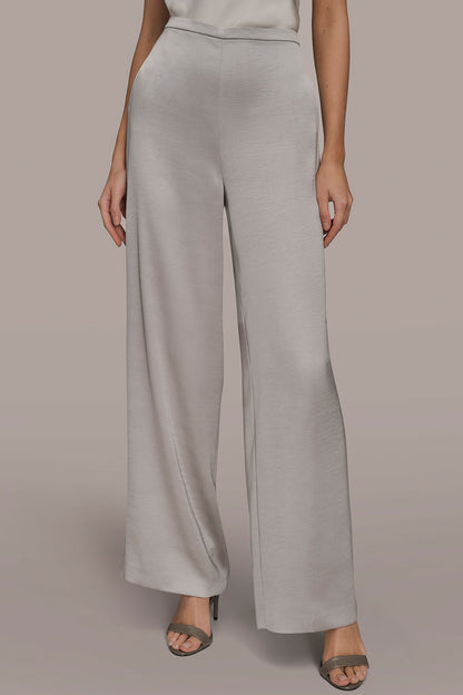 Donna Karan EXTRA HIGH-RISE SATIN PULL-ON PANT