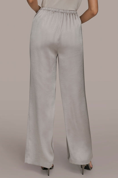 Donna Karan EXTRA HIGH-RISE SATIN PULL-ON PANT