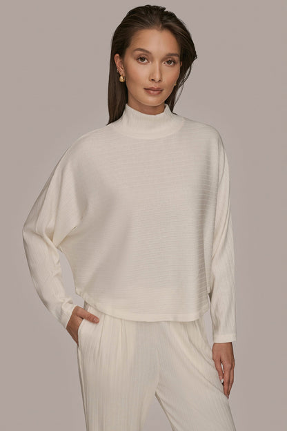 Donna Karan MOCK-NECK TOP