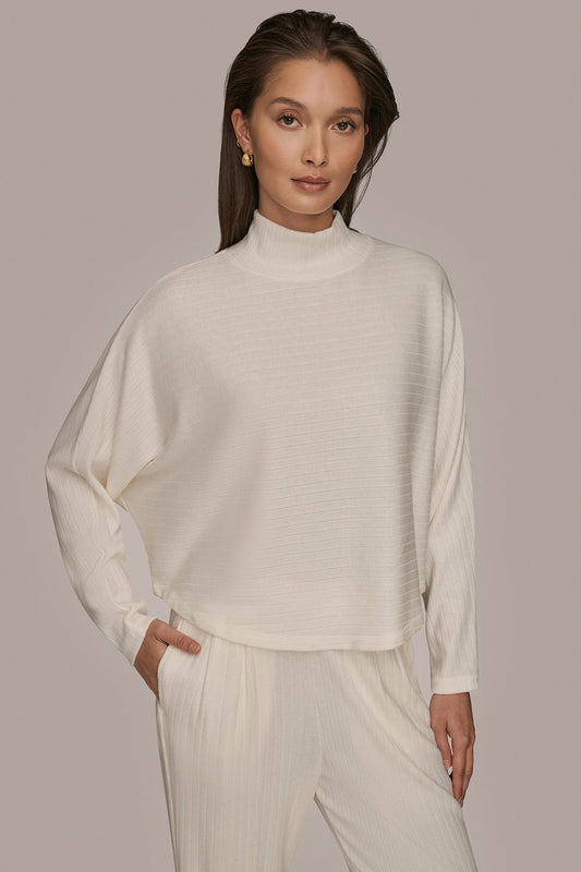 Donna Karan MOCK-NECK TOP