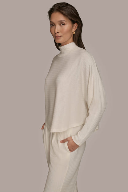 Donna Karan MOCK-NECK TOP