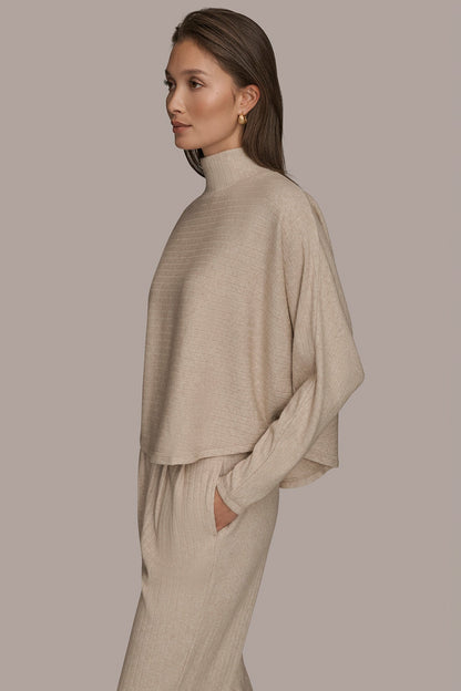 Donna Karan MOCK-NECK TOP