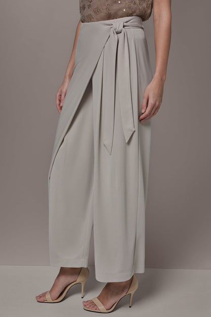 Donna Karan EXTRA HIGH-RISE WRAP OVERLAY RELAXED PANT